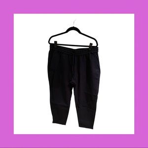 J.Crew Navy Blue Linen/Cotton Drawstring Ankle Pants